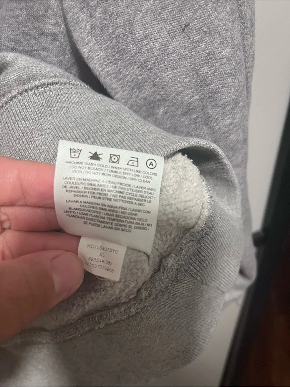 Classic Nike Air Jordan Flight Club crewneck sweatshirt in heather gray. Feature